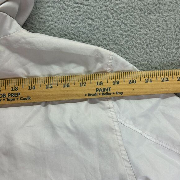 Distortion Windbreaker Jacket Mens Large White Black Colorblock Hooded 1/4 Zip - Picture 10 of 10